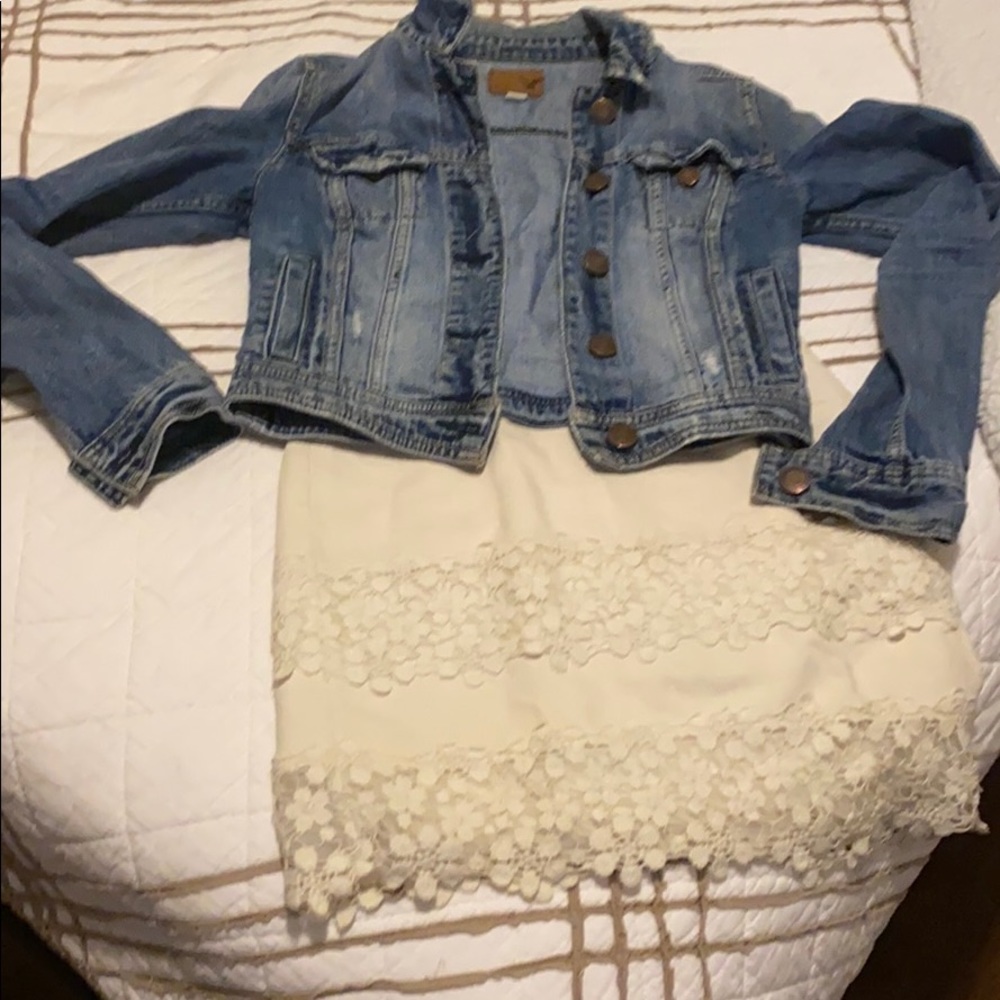 JCrew mini off white skirt